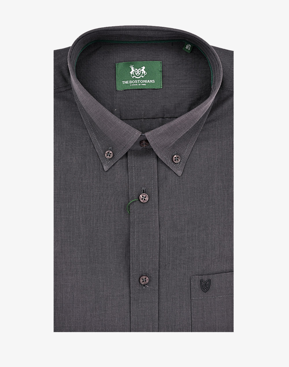 THE BOSTONIANS ΠΟΥΚΑΜΙΣΟ FIL A FIL REGULAR FIT Plain FIL A FIL Button-down Regular Fit 3AAP0000-BROWN Brown