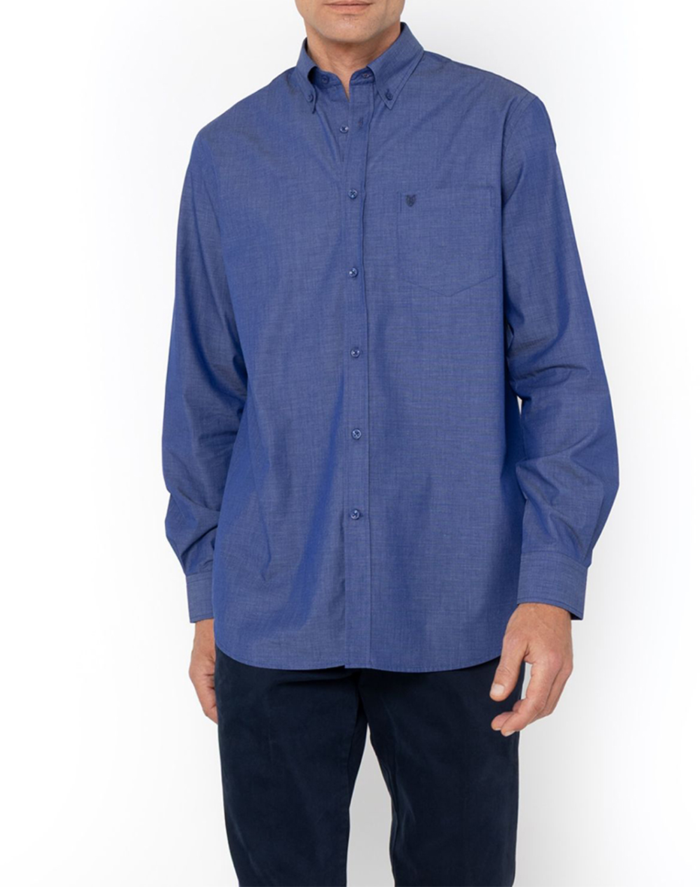 THE BOSTONIANS ΠΟΥΚΑΜΙΣΟ FIL A FIL REGULAR FIT Plain FIL A FIL Button-down Regular Fit 3AAP0000-DARK Indigo
