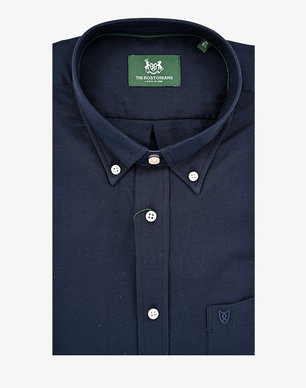 THE BOSTONIANS ΠΟΥΚΑΜΙΣΟ TWILL REGULAR FIT Plain TWILL Button-down Regular FIT 3AAP2341-NAVY NavyBlue