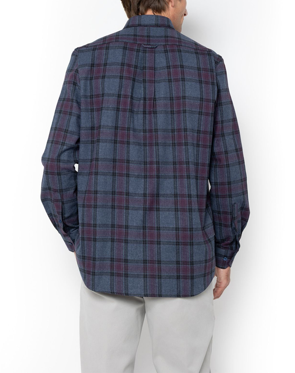 THE BOSTONIANS ΠΟΥΚΑΜΙΣΟ COPLEY FLANNEL REGULAR FIT BigCheck FLANNEL Button-down Regular FIT 3AACH8642-DARK Indigo φωτογραφία