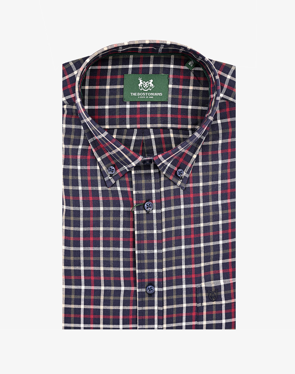 THE BOSTONIANS ΠΟΥΚΑΜΙΣΟ COPLEY ΦΑΝΕΛΑ REGULAR FIT BigCheck FLANNEL Button-down Regular FIT 3AACH8611-BLUE Multi