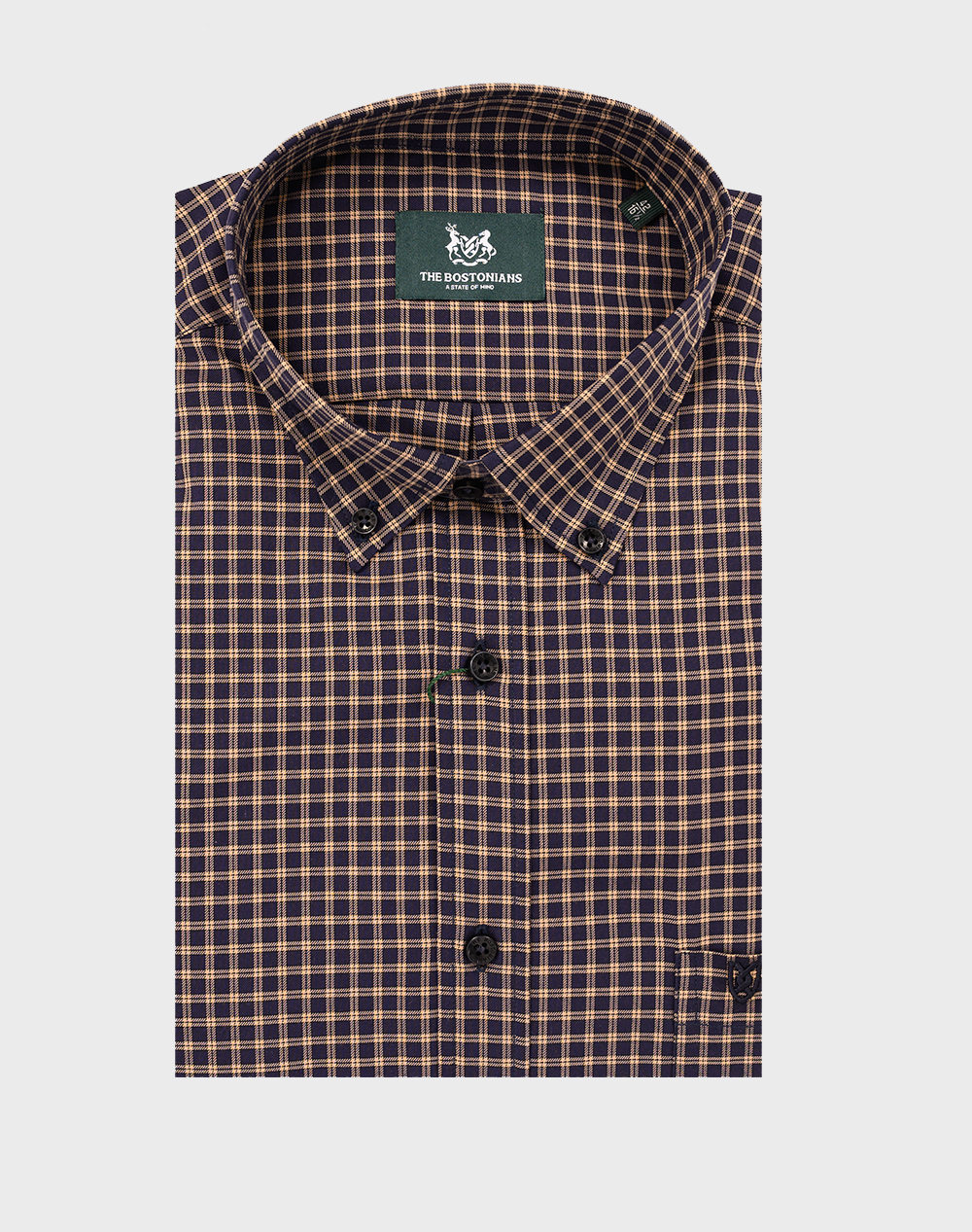 THE BOSTONIANS ΠΟΥΚΑΜΙΣΟ CHESTER TWILL REGULAR FIT MiniCheck TWILL Button-down Regular FIT 3AACH8600-DARK Multi