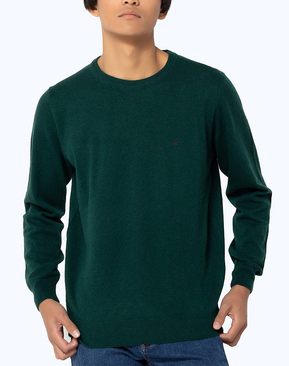 THE BOSTONIANS ΠΛΕΚΤΟ LAMBSWOOL ΛΑΙΜΟΚΟΨΗ REGULAR FIT 3MR00012-DARK DarkGreen