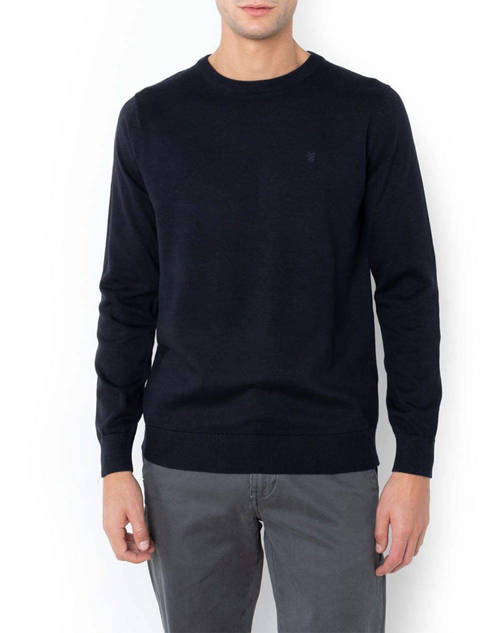 THE BOSTONIANS ΠΛΕΚΤΟ ΒΑΜΒΑΚΕΡΟ ΛΑΙΜΟΚΟΨΗ REGULAR FIT 3MR1009-NAVY DarkBlue