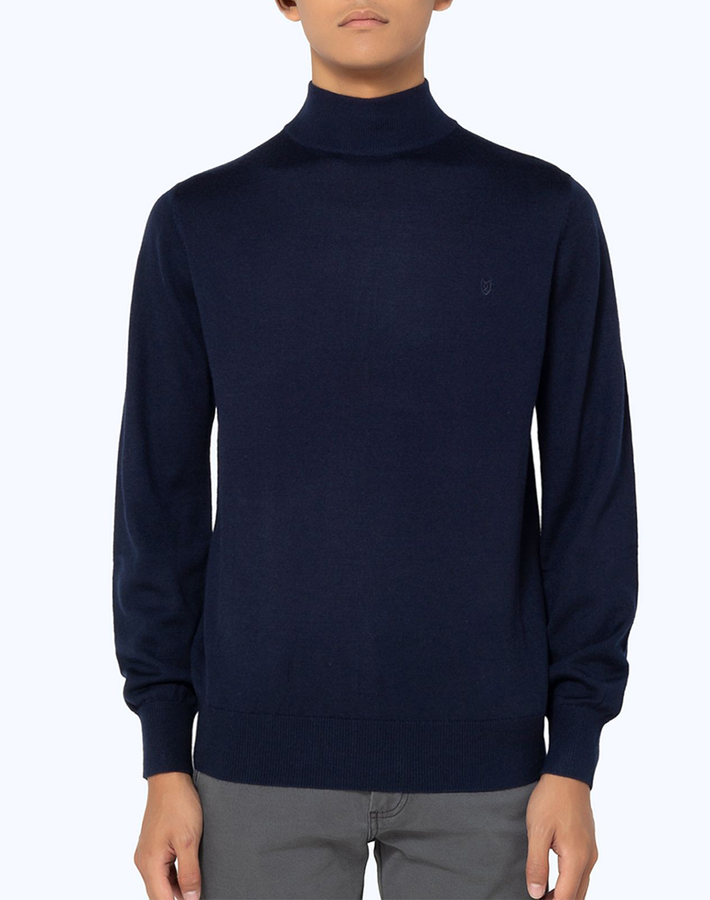 THE BOSTONIANS ΠΛΕΚΤΟ MERINO ΛΟΥΠΕΤΟ REGULAR FIT 3ML1001-NAVY NavyBlue