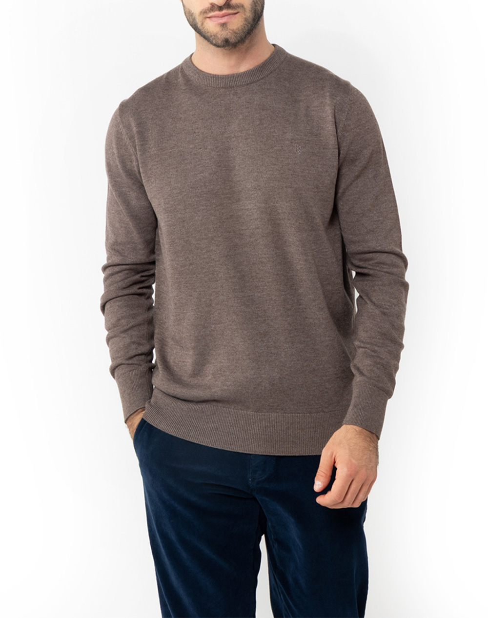 THE BOSTONIANS ΠΛΕΚΤΟ ΒΑΜΒΑΚΕΡΟ ΛΑΙΜΟΚΟΨΗ REGULAR FIT 3MR1063-CIGAR Moccasin