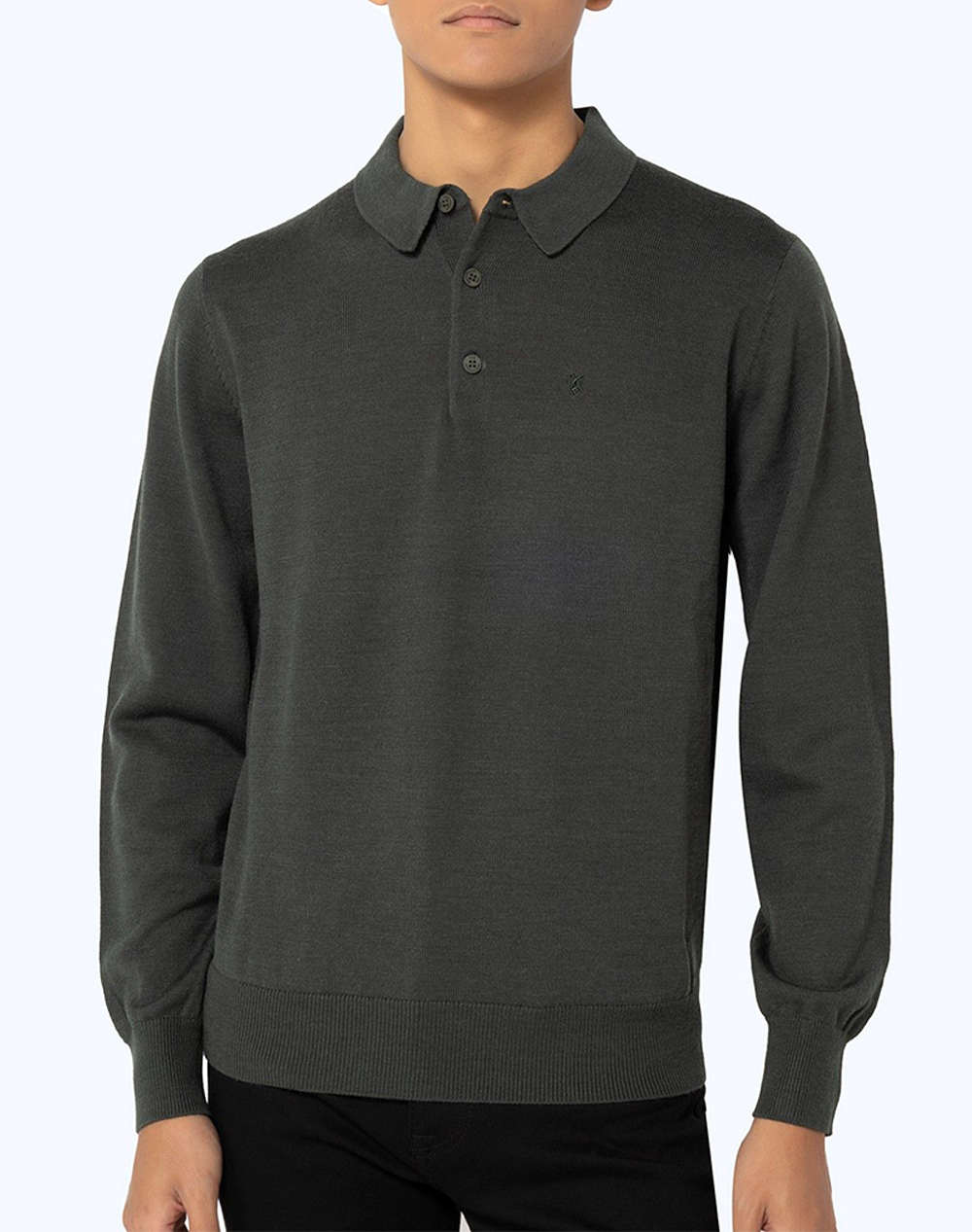 THE BOSTONIANS ΠΛΕΚΤΟ MERINO POLO REGULAR FIT 3MP1001-OLIVE Olive