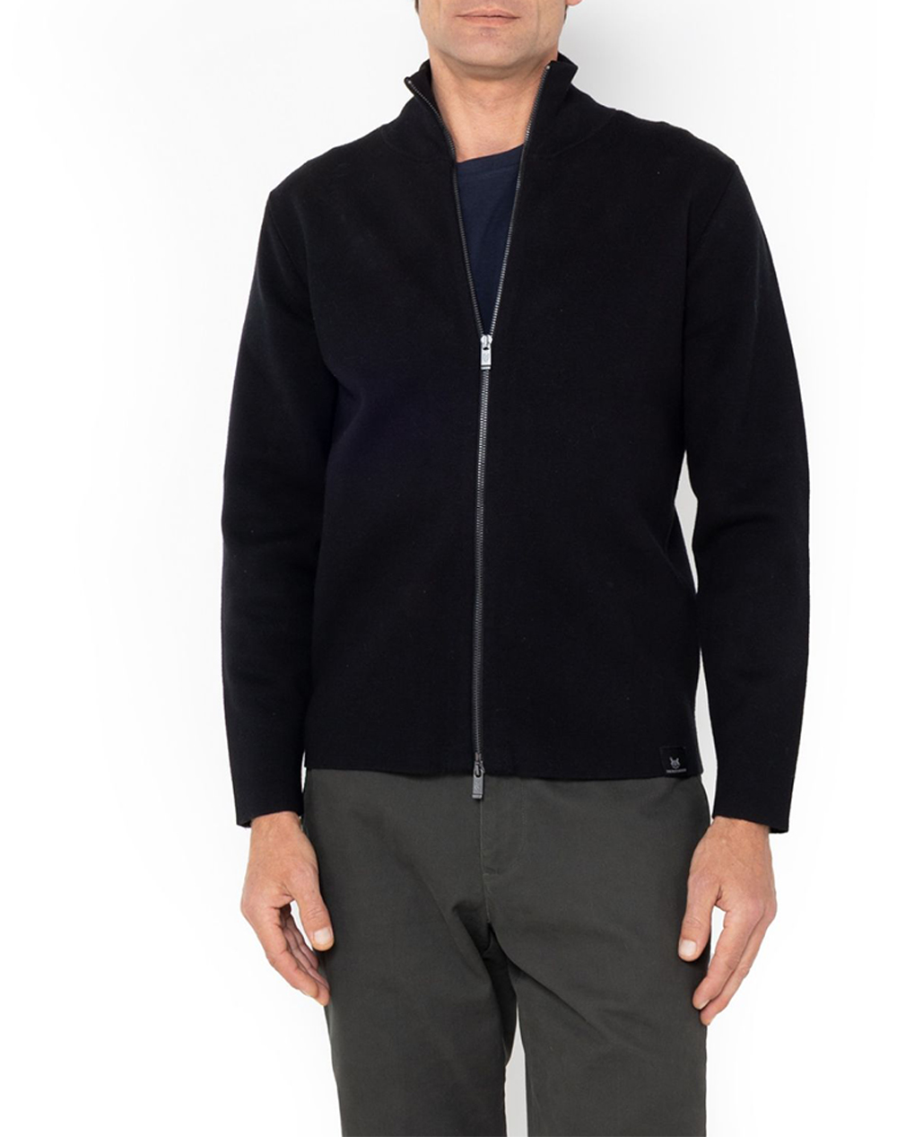 THE BOSTONIANS ΠΛΕΚΤΗ ΒΑΜΒΑΚΕΡΗ ΖΑΚΕΤΑ REGULAR FIT 3MC1192-BLACK Black