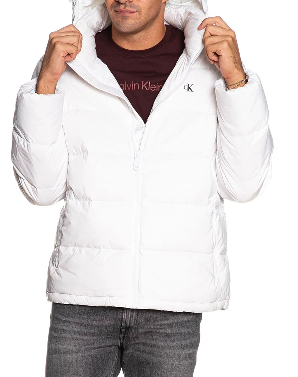 Ανδρικά μπουφάν & ανδρικά παλτό calvin klein σε λευκο