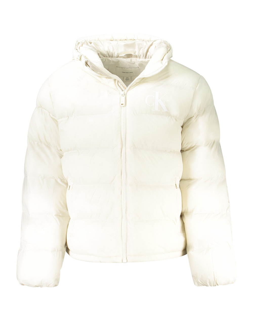 CALVIN KLEIN JEANS LS NYLON MONOGRAM PUFFER JKT LV04RD528G-67U OffWhite