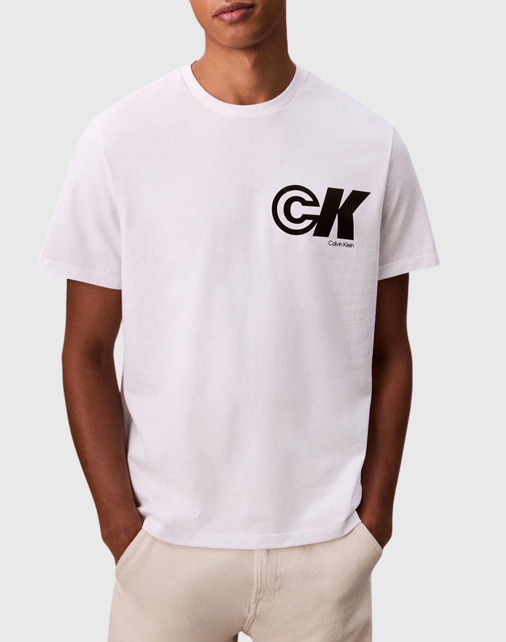 CALVIN KLEIN SS 20S CK SPORT LOGO GRAPHIC TEE LV04RC835G-YAA White
