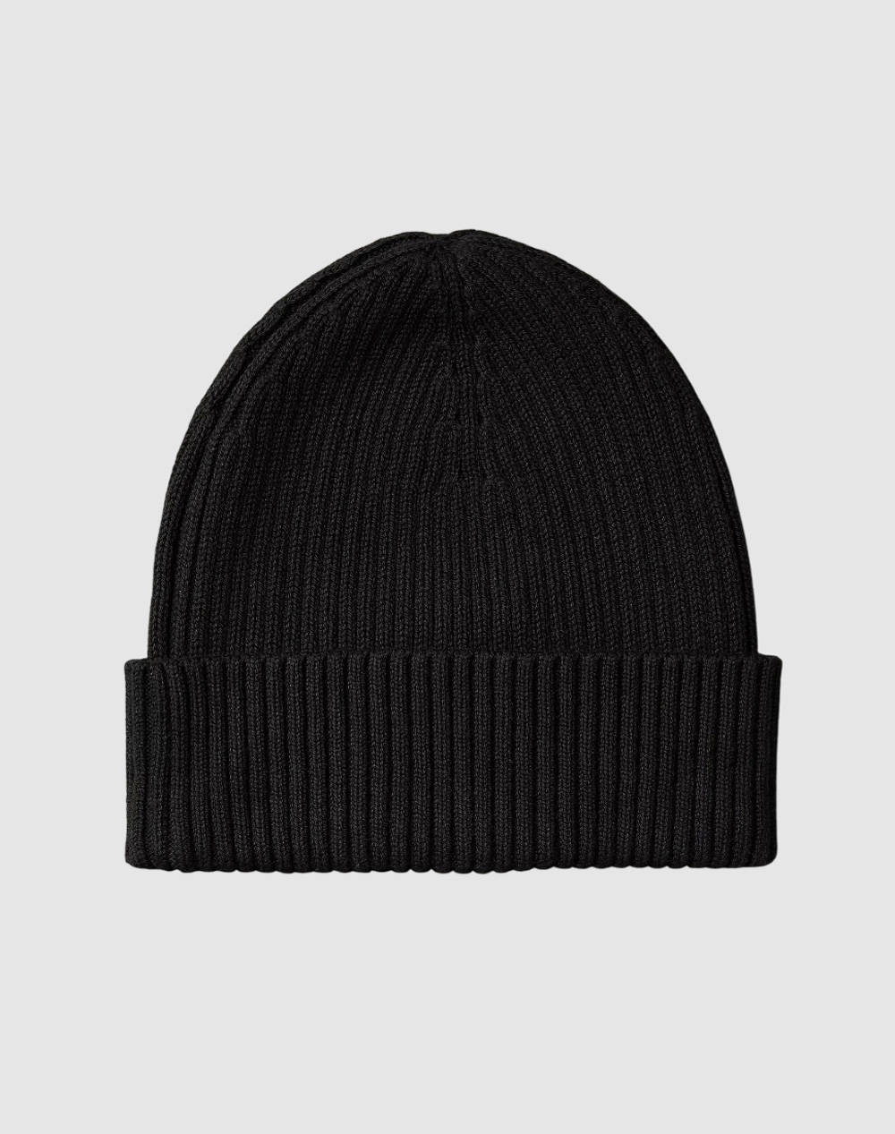 CALVIN KLEIN PATCH CHUNKY RIB COTTON BEANIE LV04D8053G-UB1 Black φωτογραφία