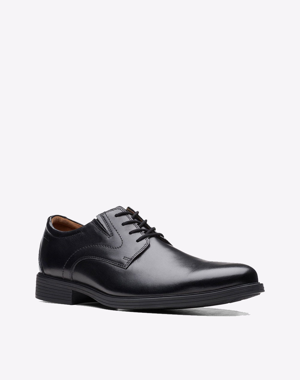 CLARKS Whiddon Plain 26152918-BLACK LEATHER Black φωτογραφία