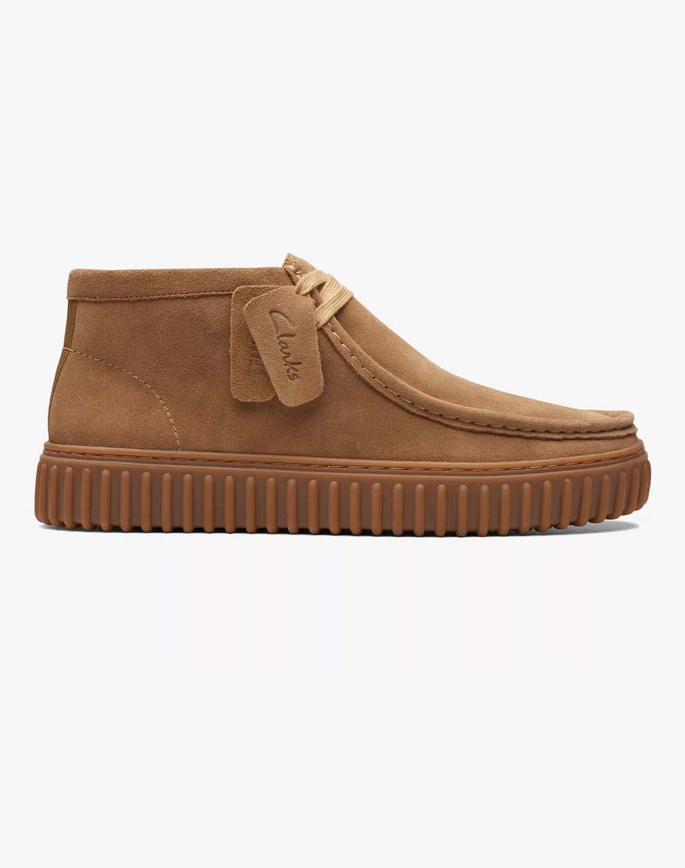 CLARKS Torhill Hi 26173663-Dark Sand Suede SandyBrown