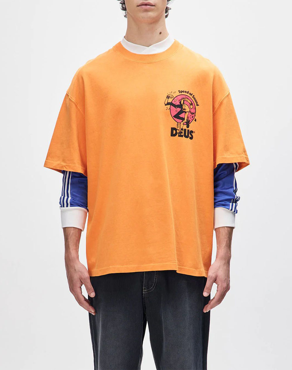 DEUS EX MACHINA DEUS EX MACHINA ROUGHNECK TEE ΜΠΛΟΥΖΑ ΑΝΔΡΙΚΟ DUF251449A-PNO Orange