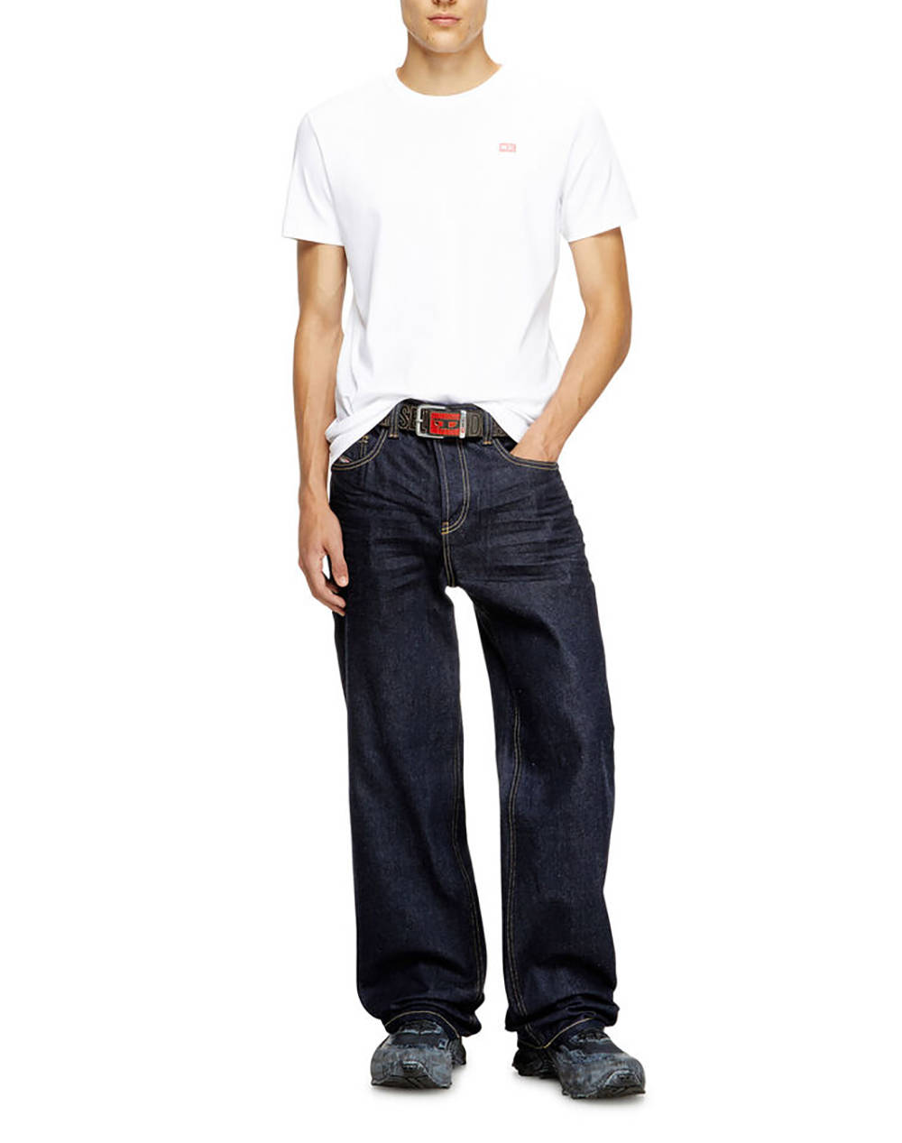 DIESEL T-MIEGOR-K77 T-SHIRT A148190SKAF-100 White φωτογραφία