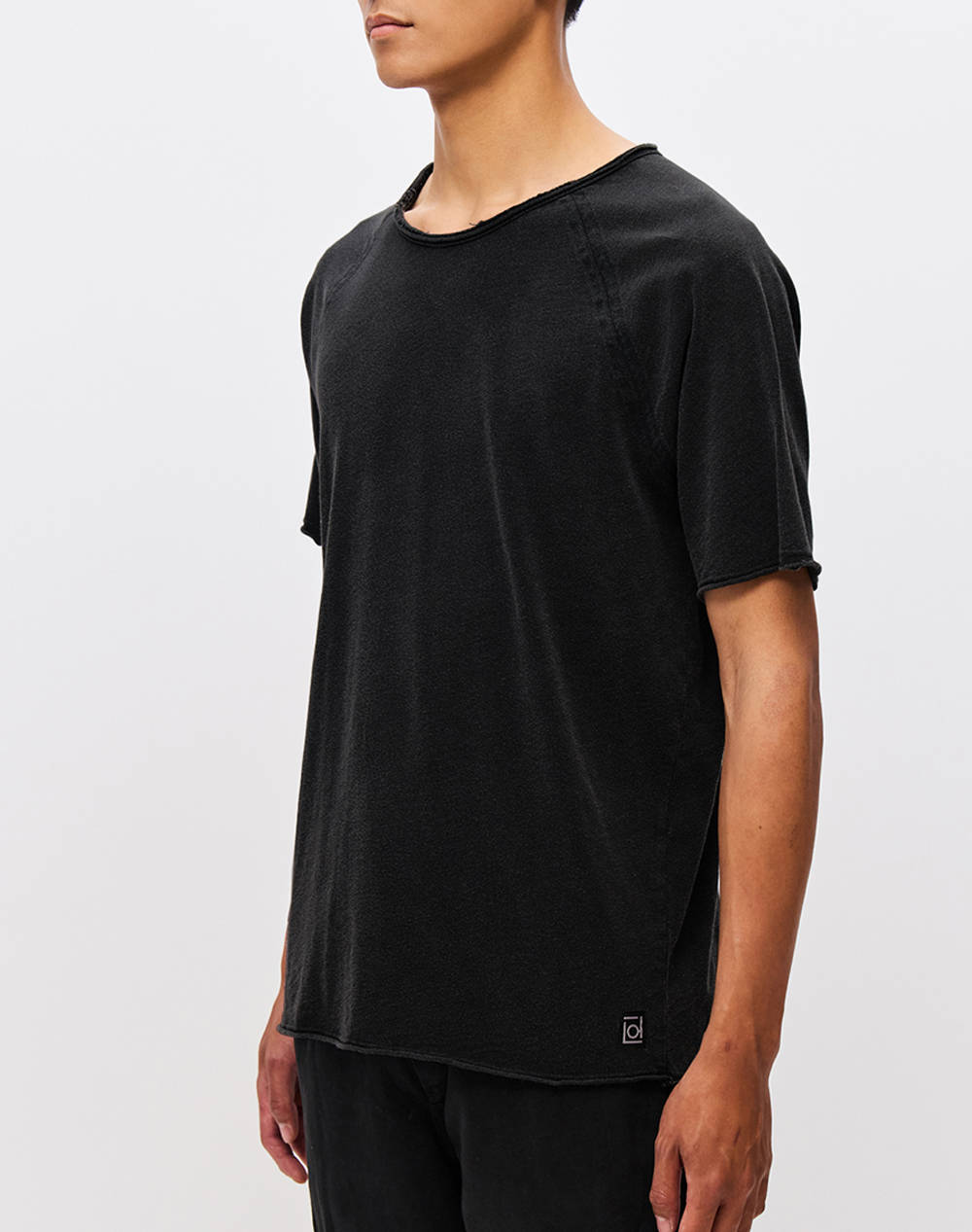 DIRTY LAUNDRY THE RAGLAN SLUB T-SHIRT DLMT000643-BLACK Black φωτογραφία