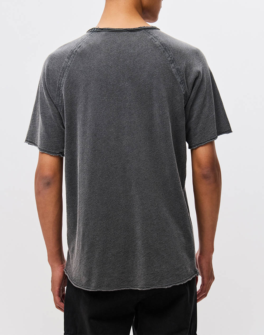 DIRTY LAUNDRY THE RAGLAN SLUB T-SHIRT DLMT000643-VINTAGE GREY Gray φωτογραφία