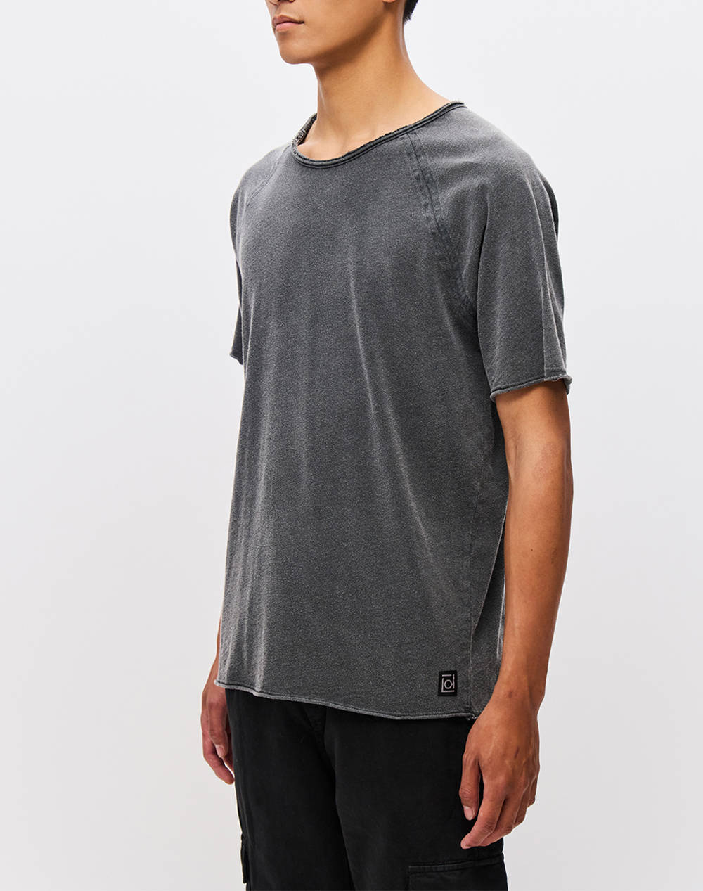 DIRTY LAUNDRY THE RAGLAN SLUB T-SHIRT DLMT000643-VINTAGE GREY Gray φωτογραφία