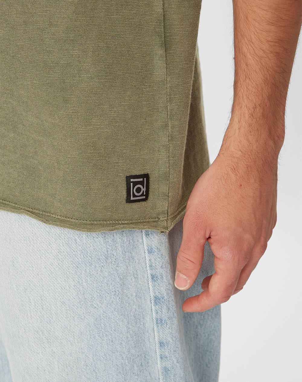 DIRTY LAUNDRY THE RAGLAN SLUB T-SHIRT DLMT000643-Vintage Khaki Khaki φωτογραφία