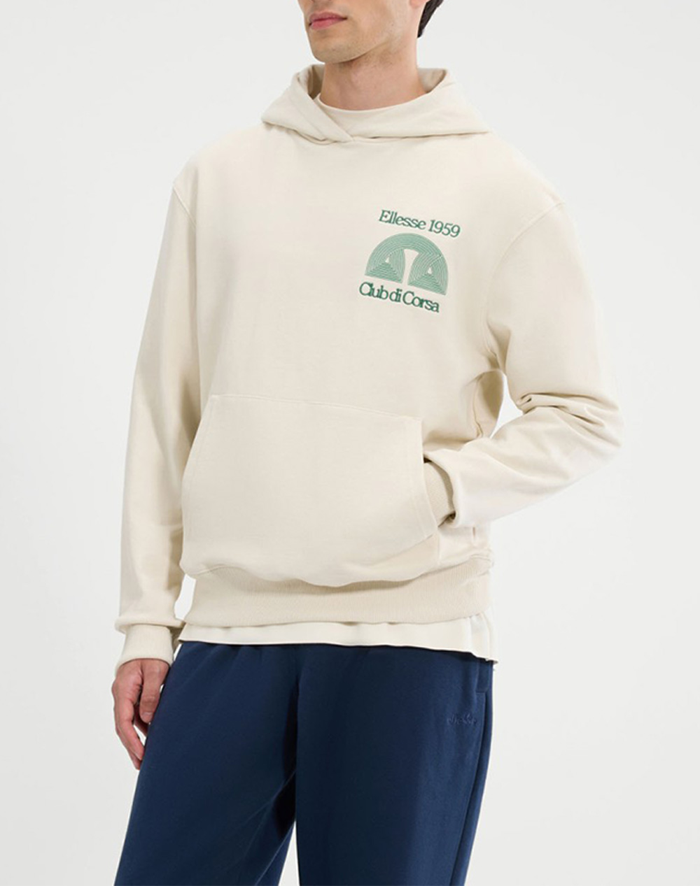 ELLESSE GRAPHICS CLUB DI CORSA HOODIE ΦΟΥΤΕΡ ΑΝΔΡΙΚΟ SHB23148-904 OffWhite