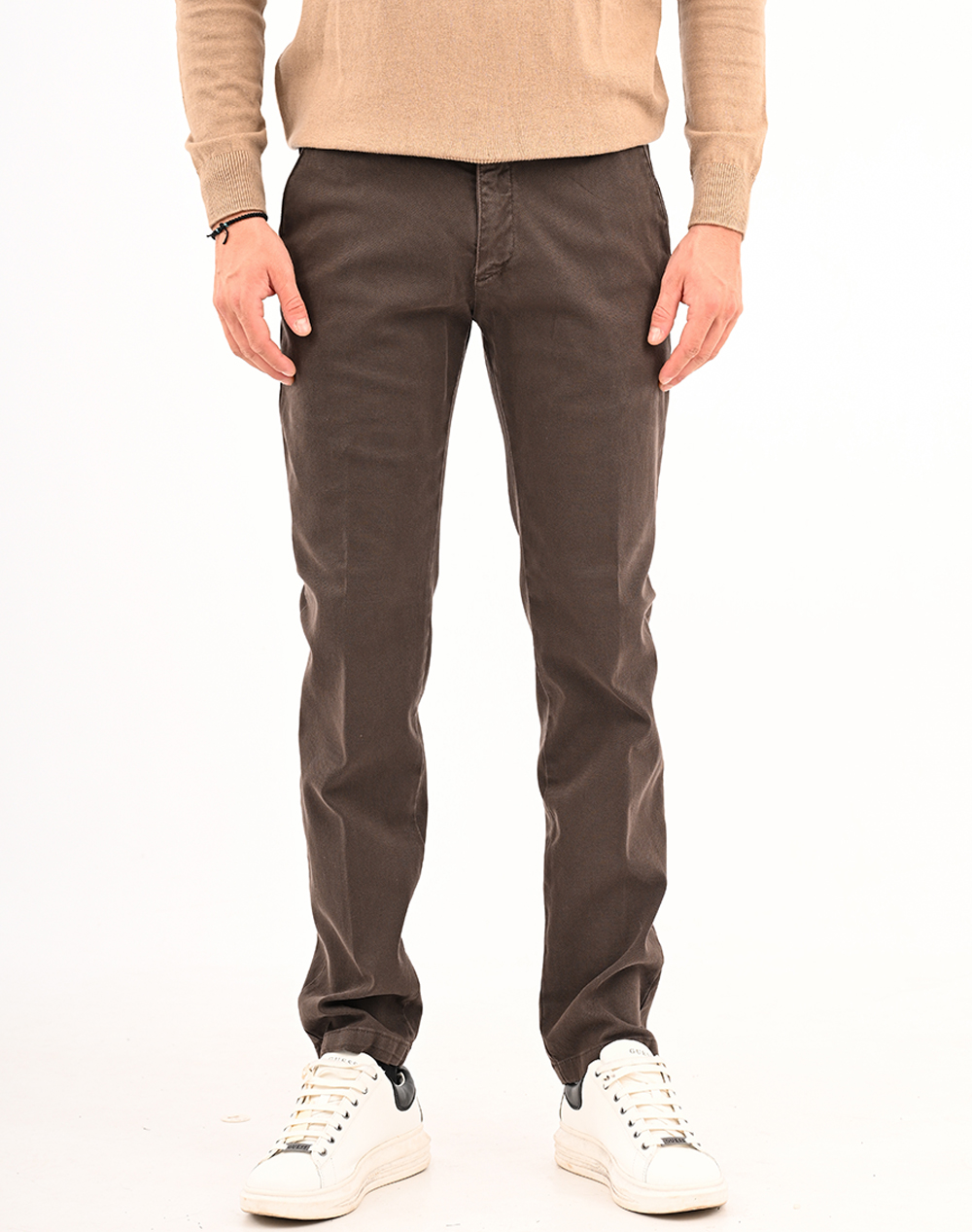 Four Ten Παντελόνι Chino T910200015-00046 Brown ανδρικά ρούχα παντελόνια Chinos Politikos Shop Πολιτικός