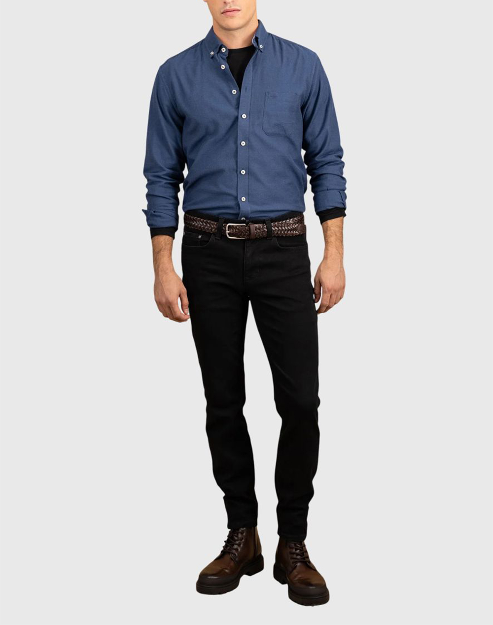 FYNCH-HATTON SHIRTS 1510 8280-685 NavyBlue φωτογραφία