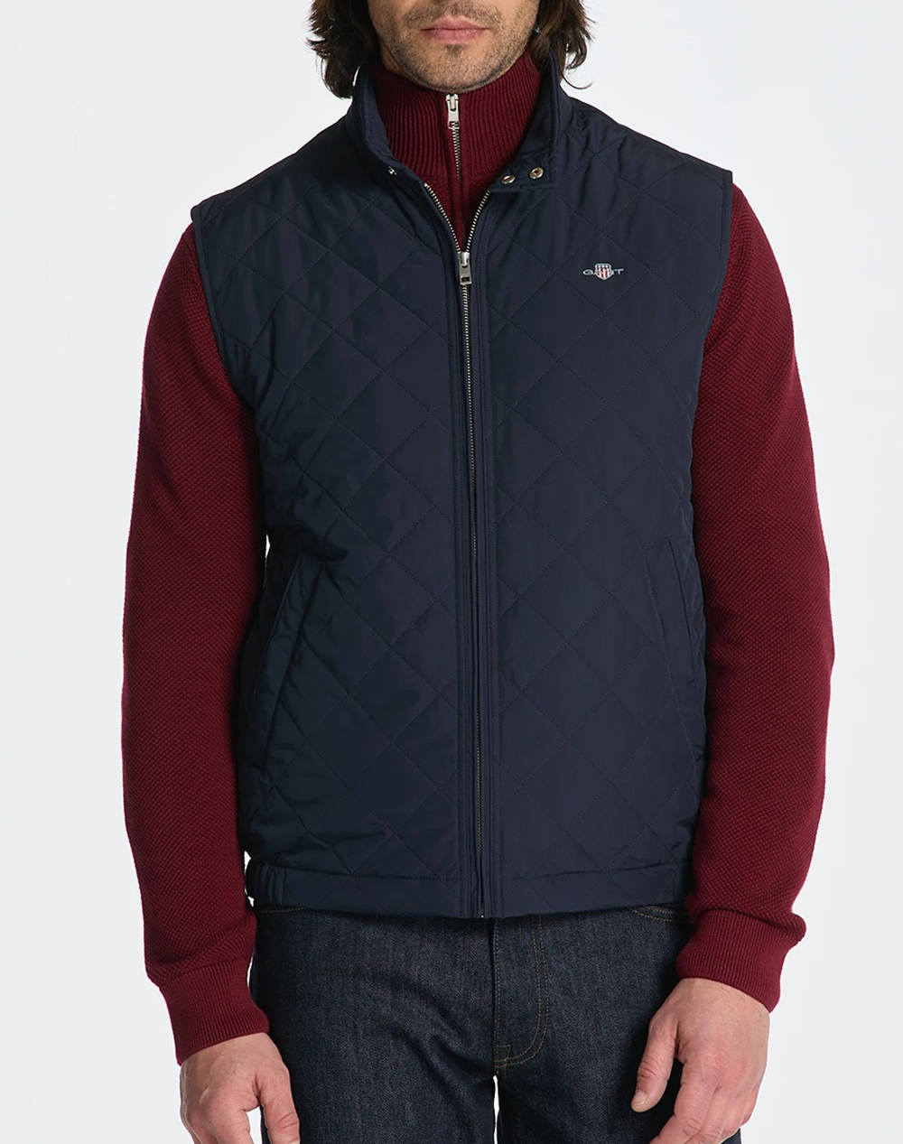GANT ΜΠΟΥΦΑΝ ΧΜ QUILTED WINDCHEATER VEST 3G7006341-433 DarkBlue
