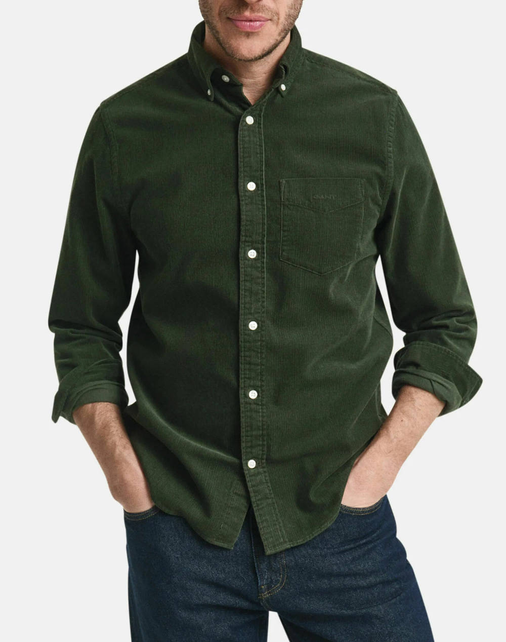 GANT ΠΟΥΚΑΜΙΣΟ ΜΜ REG CORDUROY SHIRT 3G3250230-360 DarkGreen