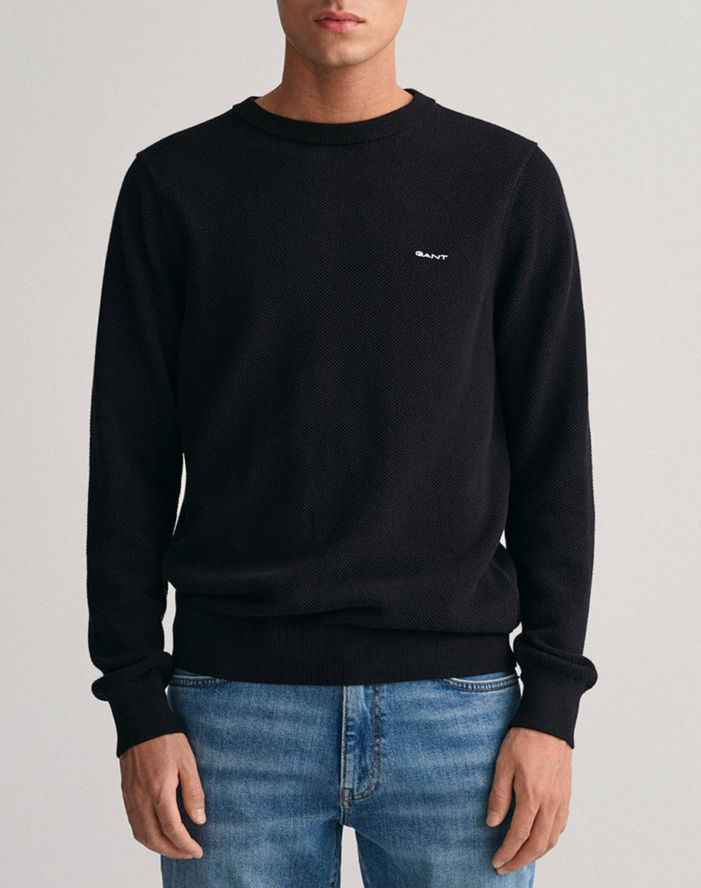 GANT ΠΟΥΛΟΒΕΡ ΜΜ COTTON PIQUE C-NECK 3G8040521-5 Black