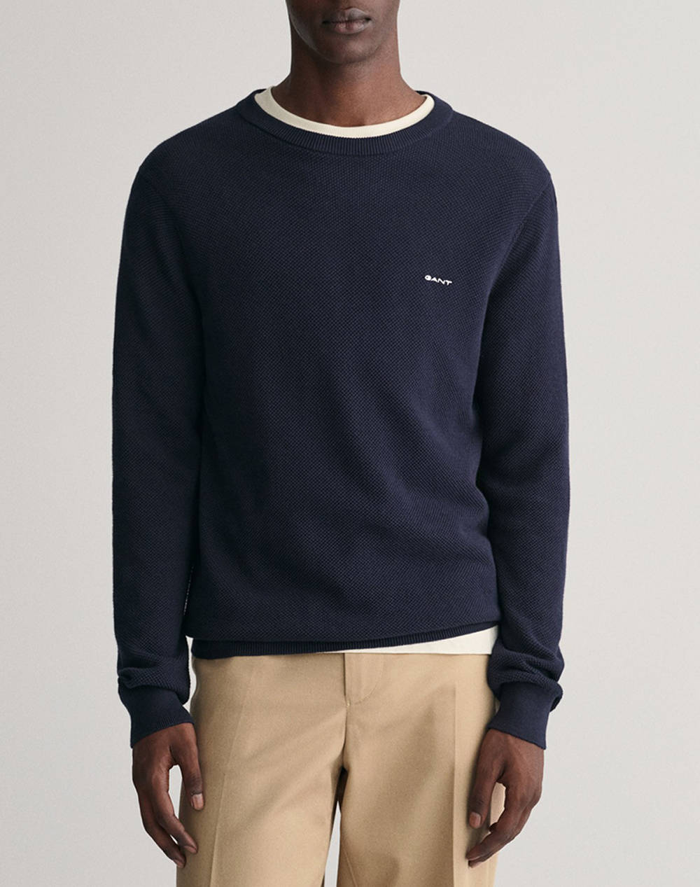 GANT ΠΟΥΛΟΒΕΡ ΜΜ COTTON PIQUE C-NECK 3G8040521-433 DarkBlue