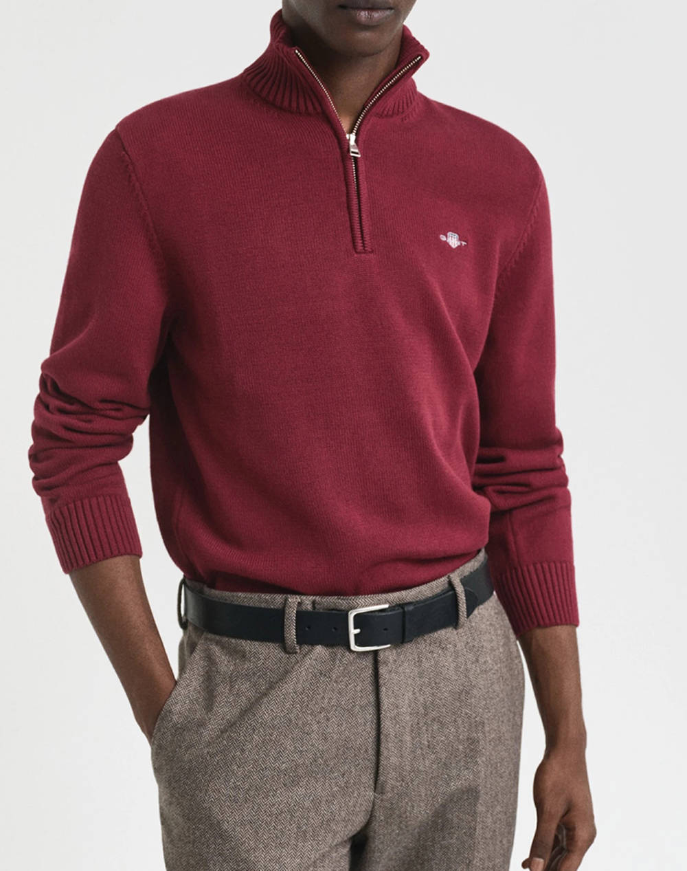 GANT ΠΟΥΛΟΒΕΡ ΜΜ CASUAL COTTON HALF ZIP 3G8030170-604 Bordeux