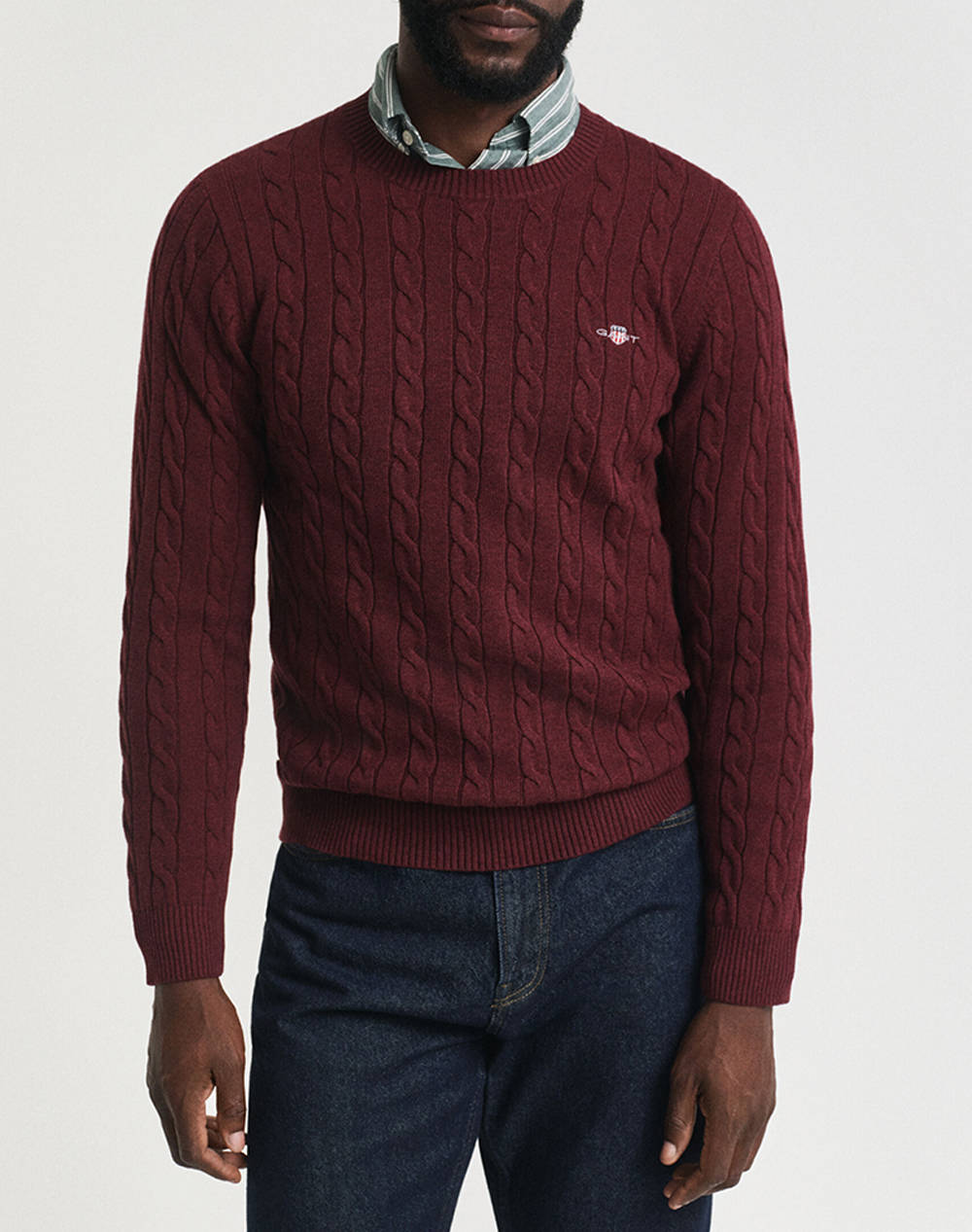 GANT ΠΟΥΛΟΒΕΡ ΜΜ COTTON CABLE C-NECK 3G8050601-677 RedWine