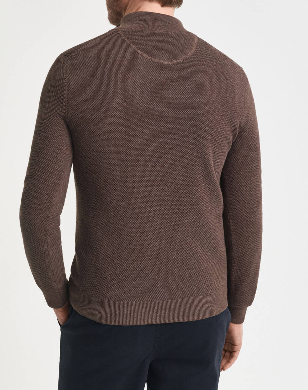 GANT ΠΟΥΛΟΒΕΡ ΜΜ COTTON PIQUE HALF ZIP 3G8040523-281 Brown φωτογραφία