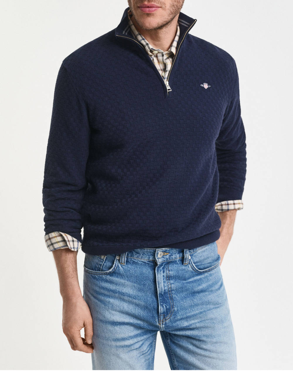 GANT ΠΟΥΛΟΒΕΡ ΜΜ MICRO TEXTURE HZ 3G8030262-433 DarkBlue