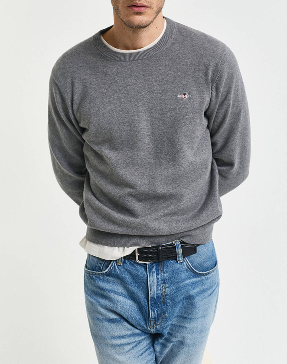 GANT ΠΟΥΛΟΒΕΡ ΜΜ CLASSIC COTTON C-NECK 3G8030561-92 Gray