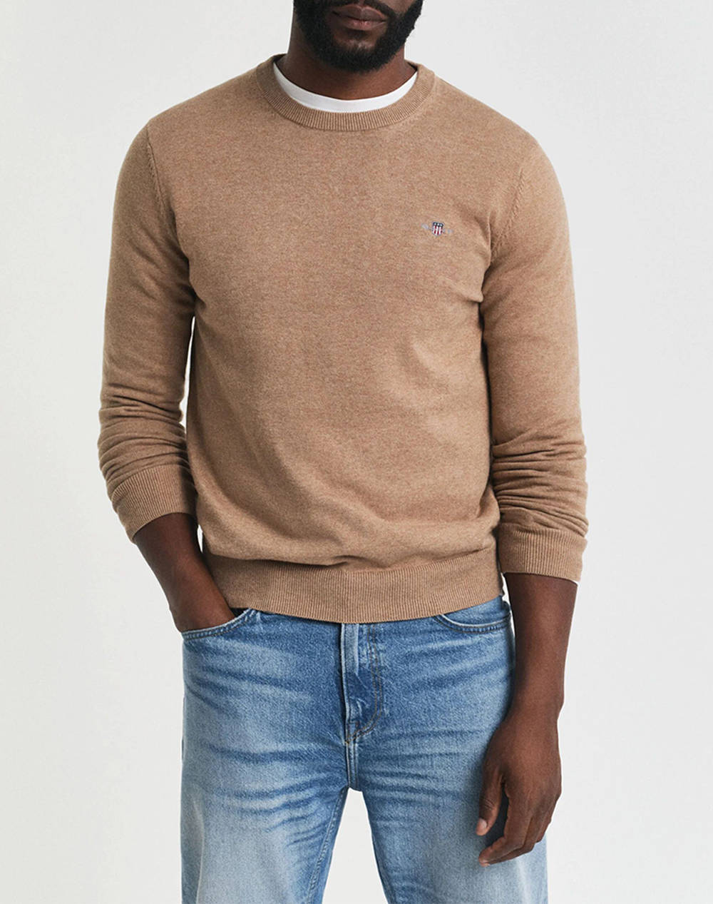 GANT ΠΟΥΛΟΒΕΡ ΜΜ CLASSIC COTTON C-NECK 3G8030561-295 SandyBrown
