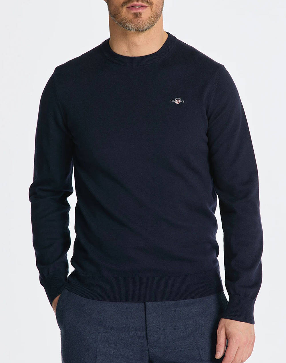 GANT ΠΟΥΛΟΒΕΡ ΜΜ CTN/WO C-NECK 3G8060068-433 DarkBlue