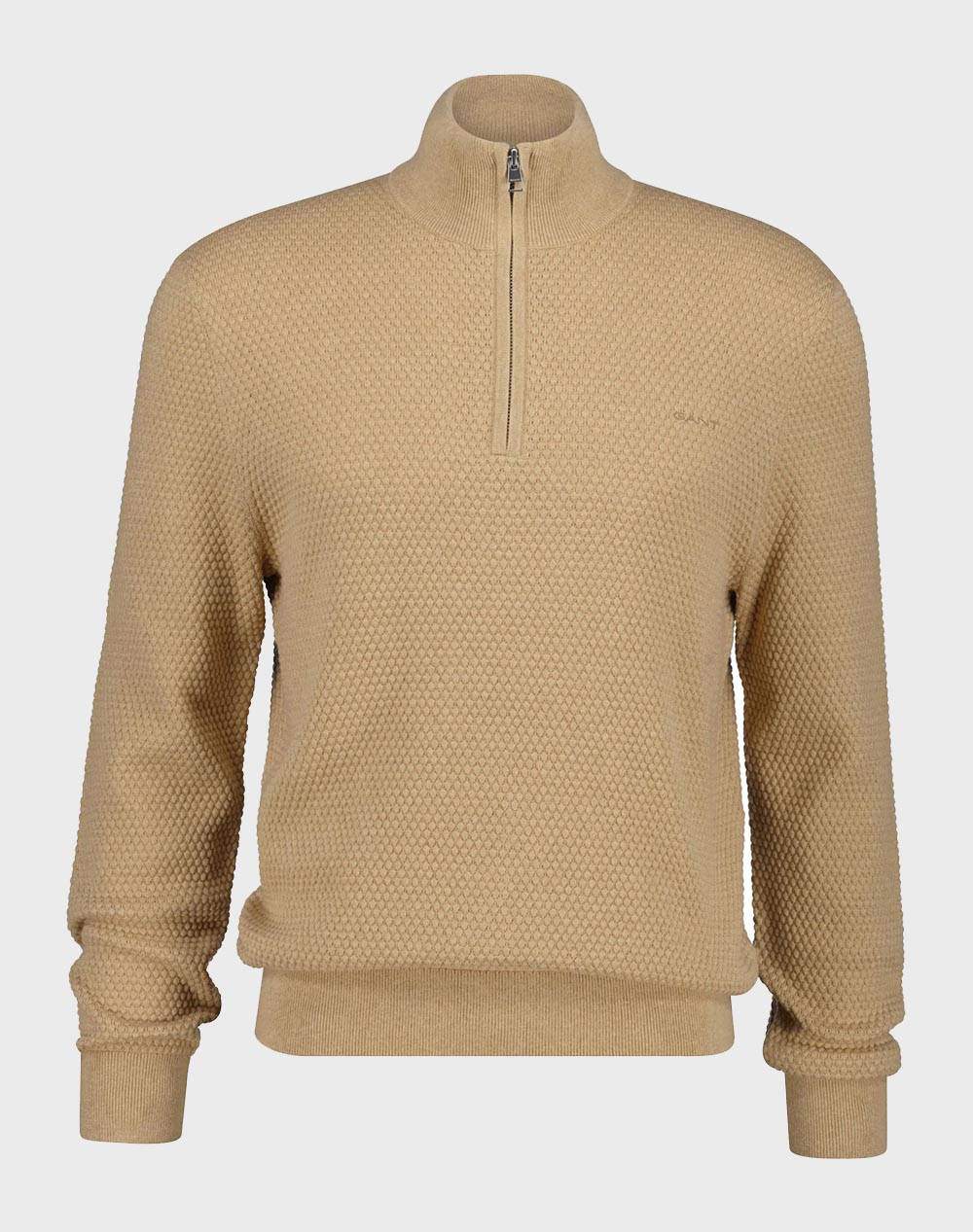 GANT ΠΟΥΛΟΒΕΡ ΜΜ TEXTURED COTTON MERINO HALF ZIP 3G8050263-296 Biege