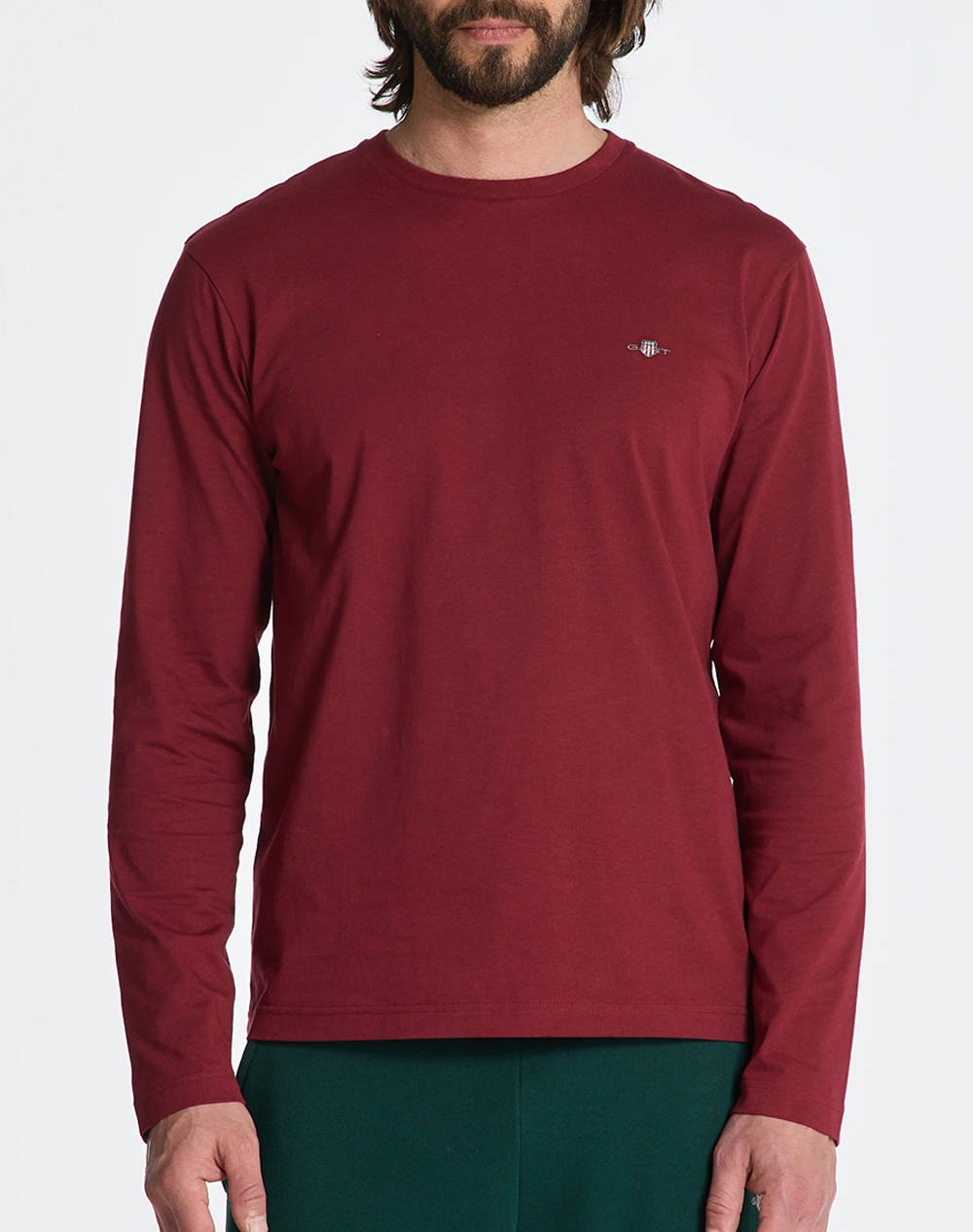 GANT ΜΠΛΟΥΖΑ ΜΜ REG SHIELD LS T-SHIRT 3G2004049-604 DarkRed