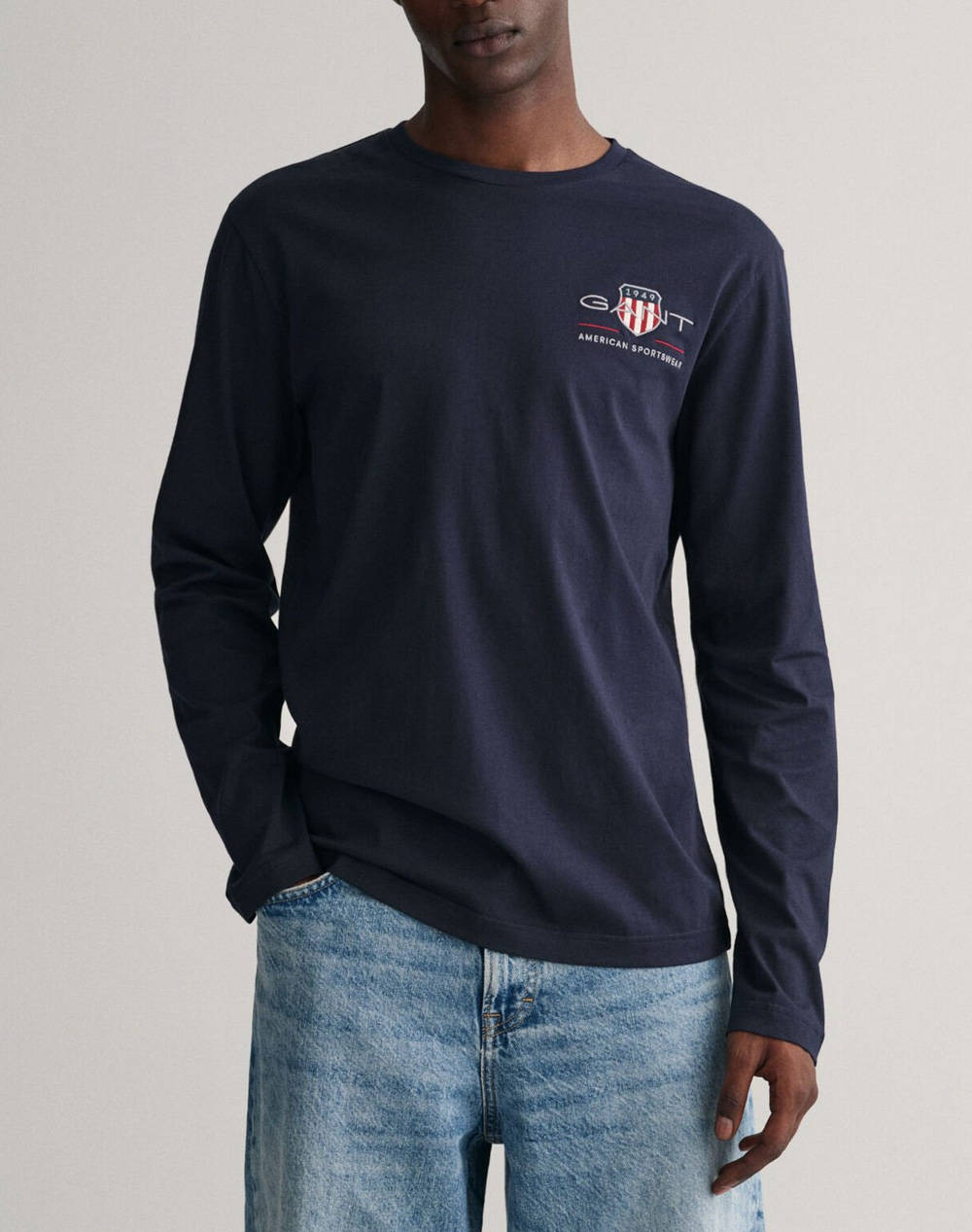 GANT ΜΠΛΟΥΖΑ ΜΜ REG MEDIUM ARCHIVE SHIELD LS T 3G2004058-433 DarkBlue