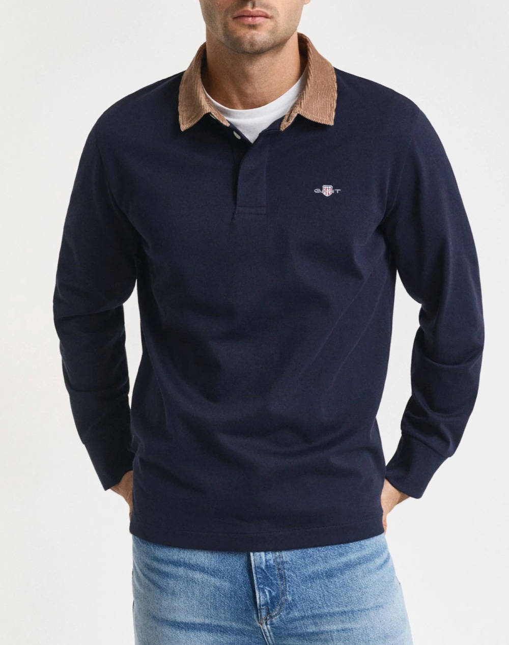 GANT ΜΠΛΟΥΖΑ ΜΜ CORD COLLAR HEAVY RUGGER 3G2065070-433 DarkBlue