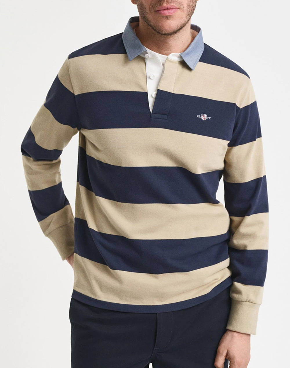 GANT ΜΠΛΟΥΖΑ ΜΜ REG CHAMBRAY STRIPE HEAVY RUGGER 3G2004083-224 Multi