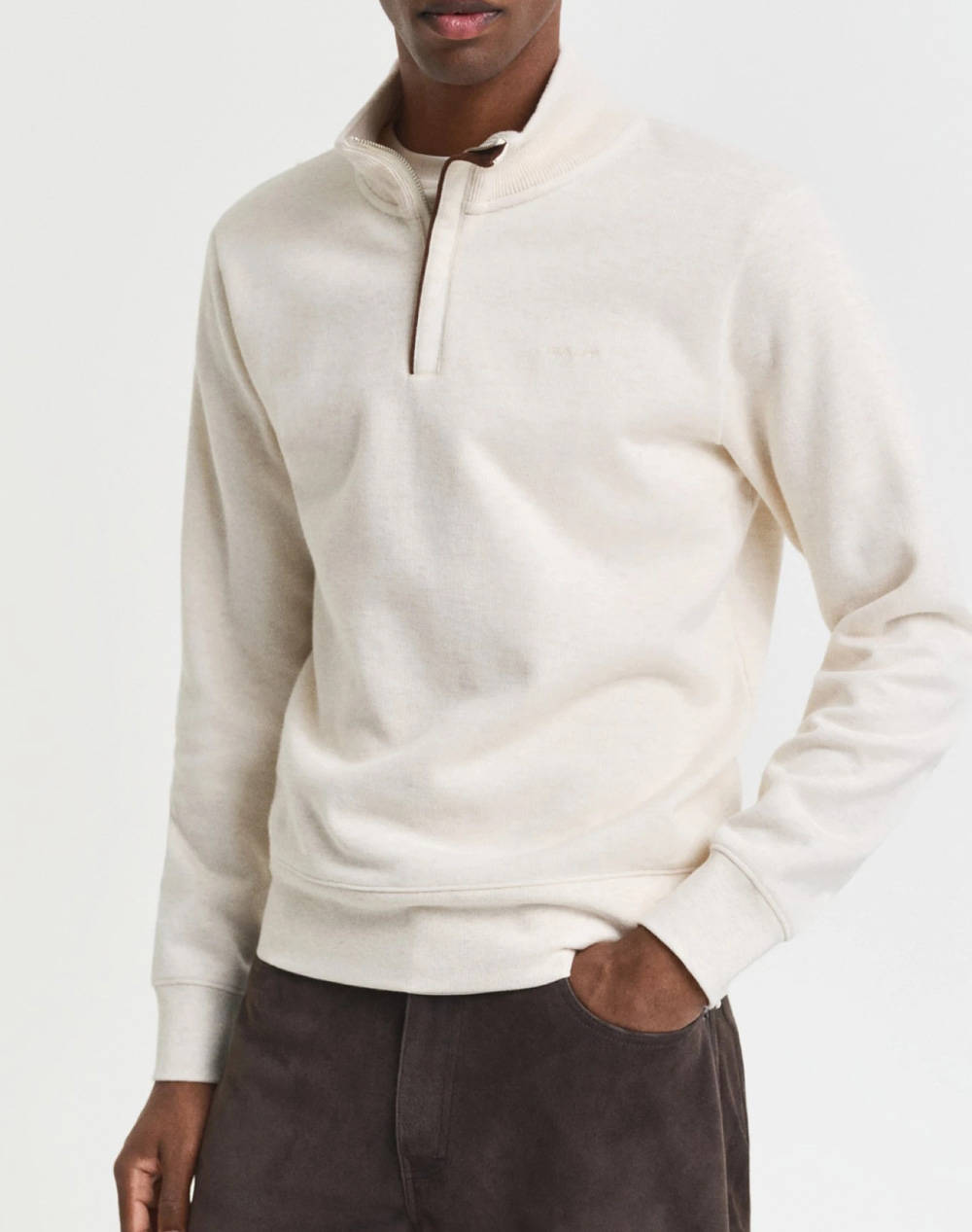 GANT ΦΟΥΤΕΡ ΜΜ SACKER RIB HALF ZIP 3G2068028-130 Cream