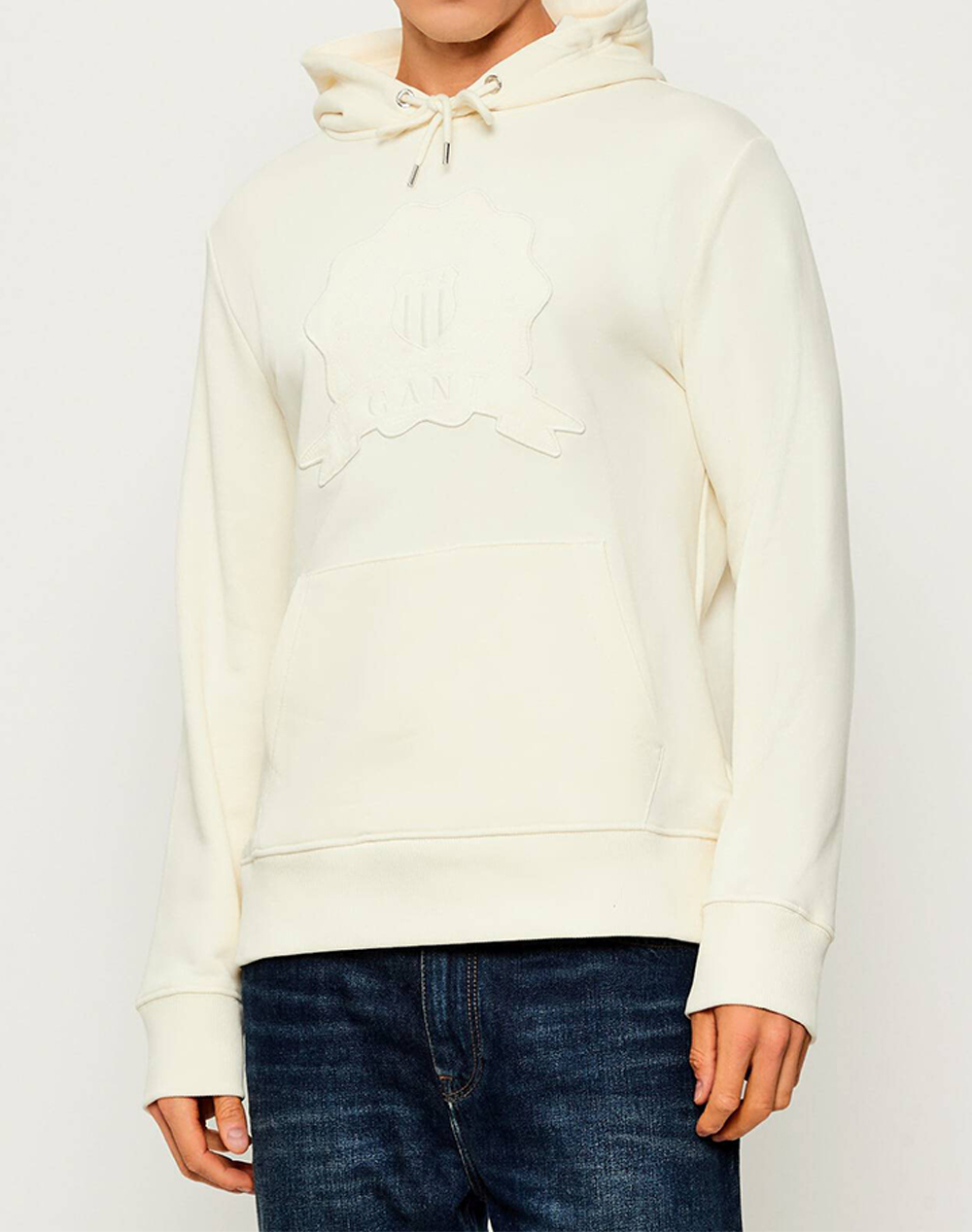 GANT ΦΟΥΤΕΡ ΜΜ EMBROIDERED BADGE HOODIE 3G2067074-130 Cream