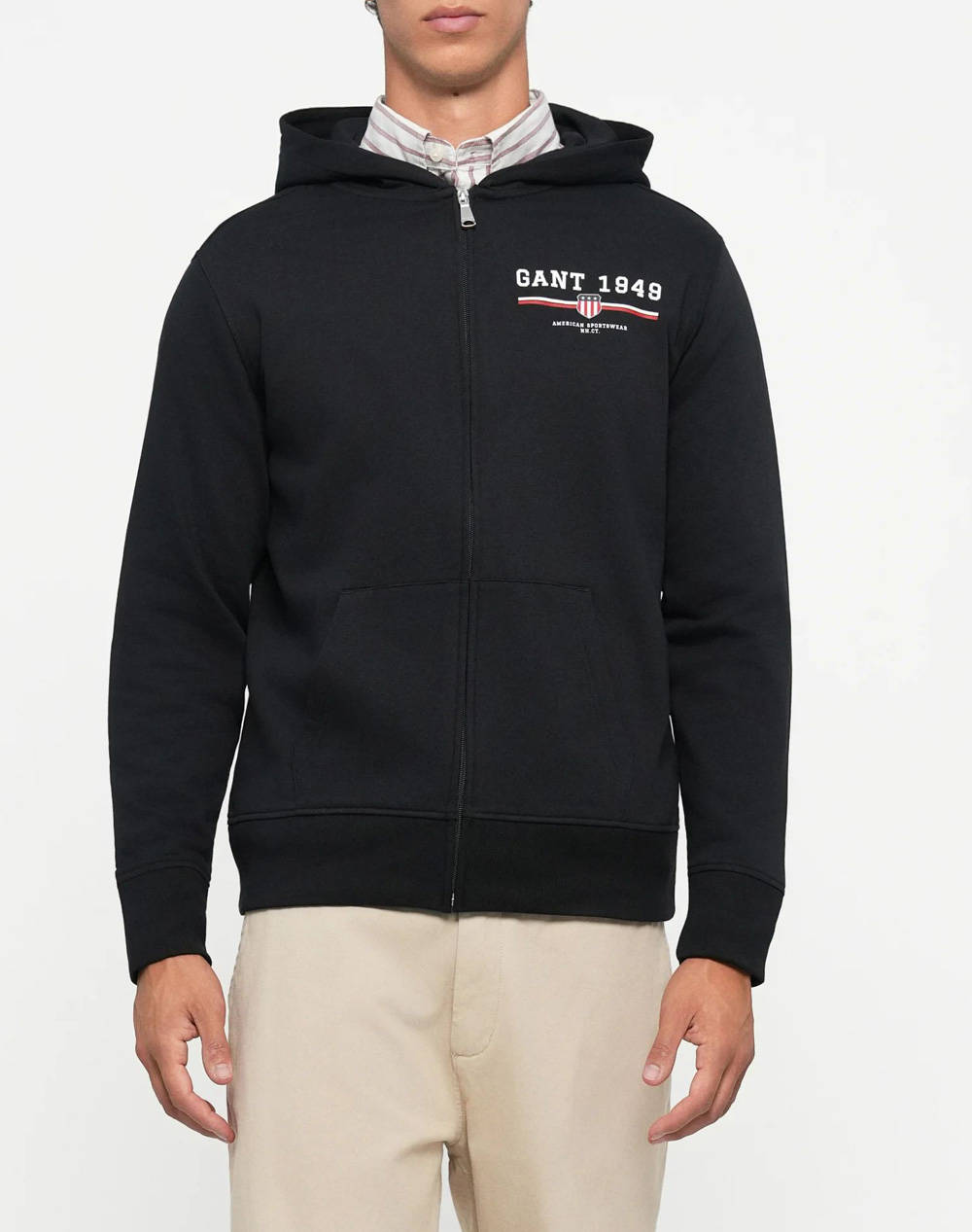 GANT ΖΑΚΕΤΑ ΦΟΥΤΕΡ GRAPHIC FULL ZIP HOODIE 3G2067041-5 Black