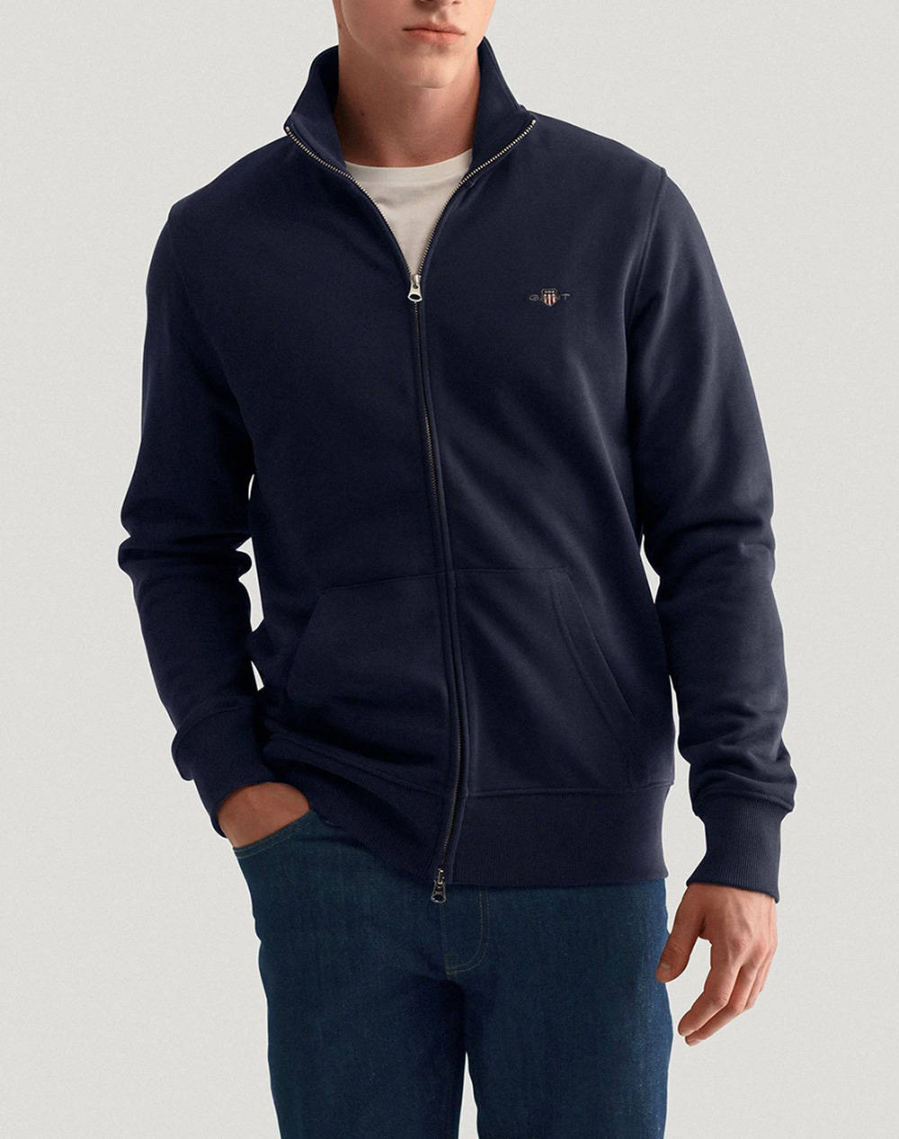 GANT ΖΑΚΕΤΑ ΦΟΥΤΕΡ REG SHIELD FULL ZIP SWEAT 3G2008006-433 DarkBlue