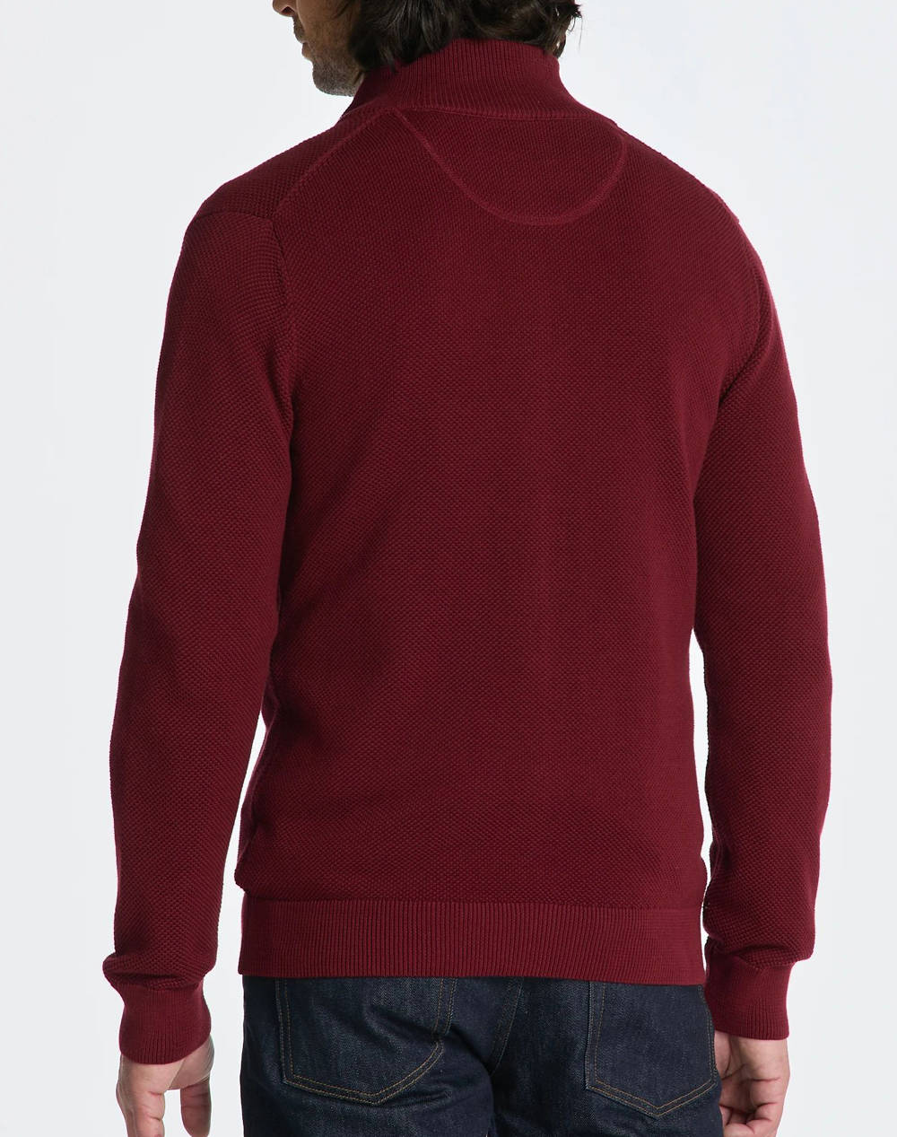 GANT ΖΑΚΕΤΑ ΠΛΕΚΤΗ COTTON PIQUE ZIP CARDIGAN 3G8040524-604 DarkRed φωτογραφία