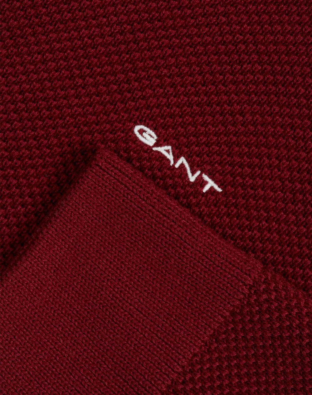 GANT ΖΑΚΕΤΑ ΠΛΕΚΤΗ COTTON PIQUE ZIP CARDIGAN 3G8040524-604 DarkRed φωτογραφία