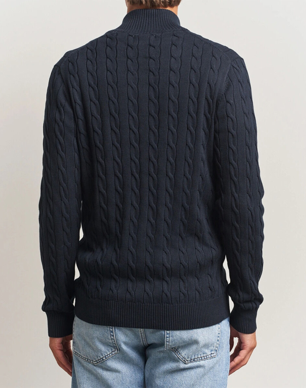 GANT ΖΑΚΕΤΑ ΠΛΕΚΤΗ COTTON CABLE ZIPPED CARDIGAN 3G8050604-433 DarkBlue φωτογραφία